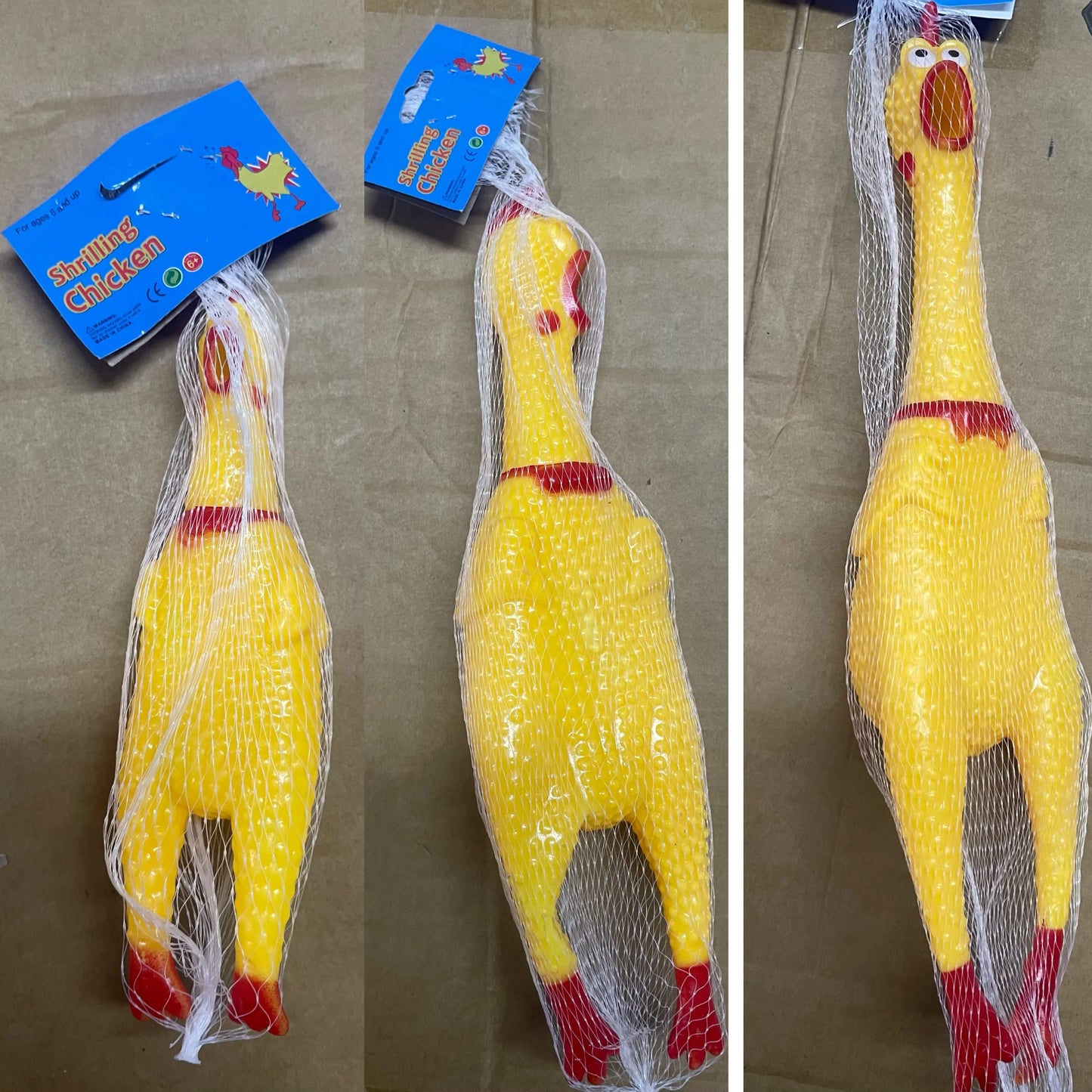 Squeaky Screaming Chicken Dog Toy