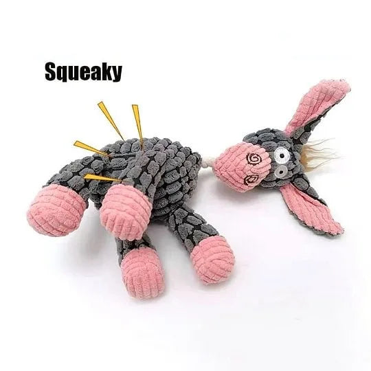 Cute Donkey Plush Squeaky Dog Toy