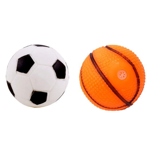 Squeaky Rubber Dog Ball Toy
