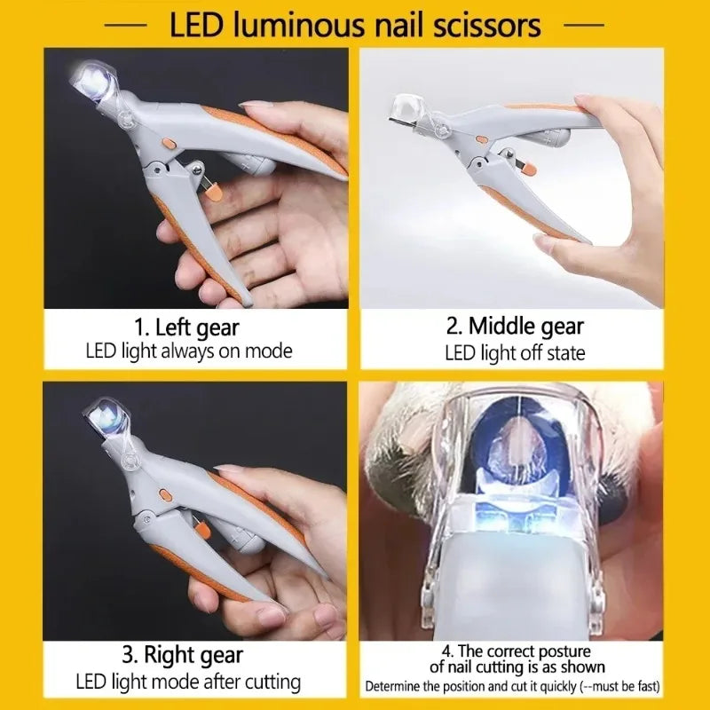 LED Pet Nail Clipper for Dogs & Cats