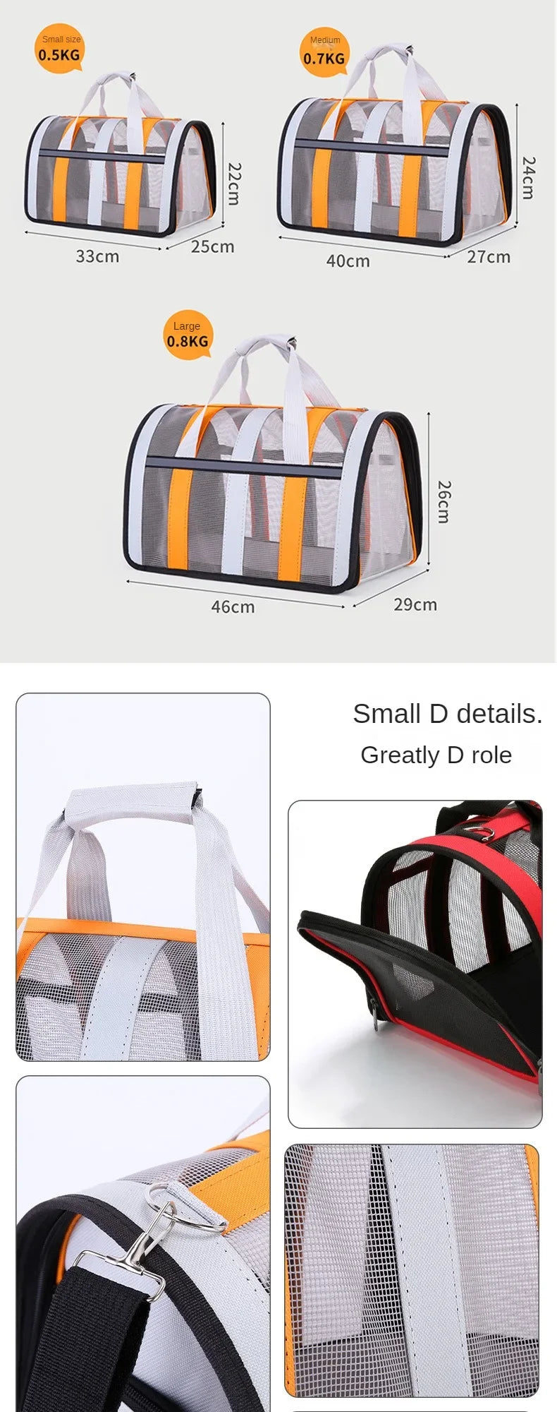 Breathable Foldable Pet Travel Carrier