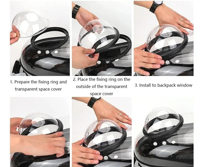 Transparent Space Capsule Pet Carrier Backpack