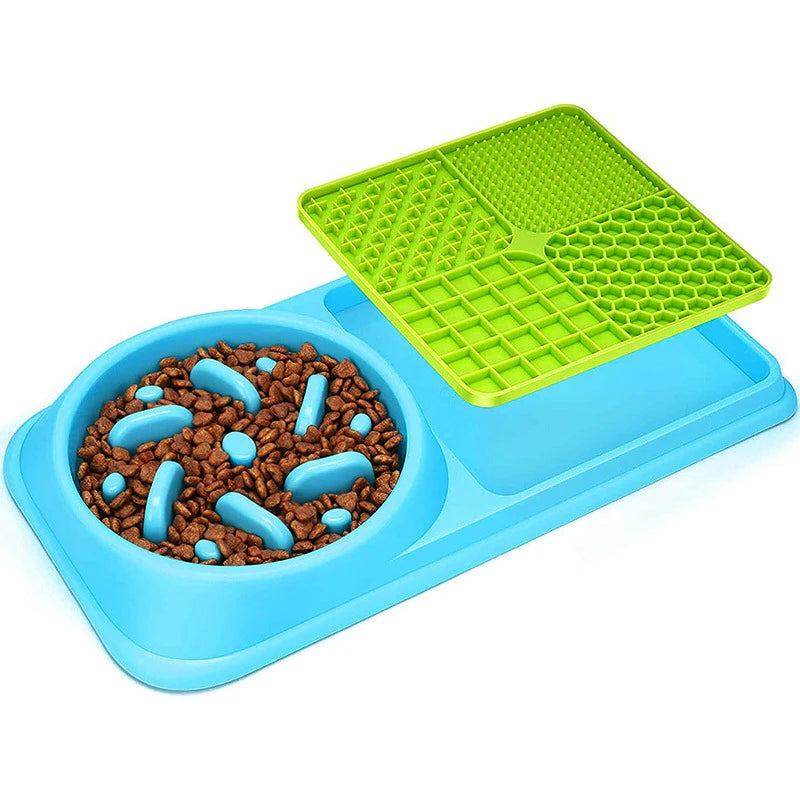 2-in-1 Silicone Slow Feeder & Lick Mat for Dogs
