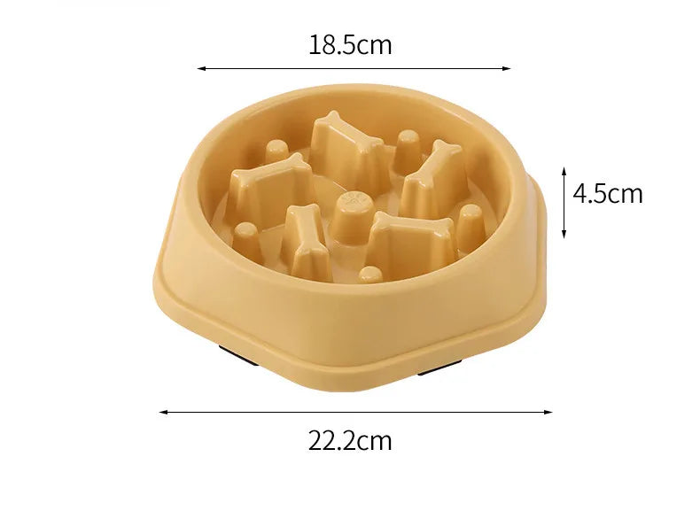 Non-Slip Slow Feeder Bowl for Dogs & Cats