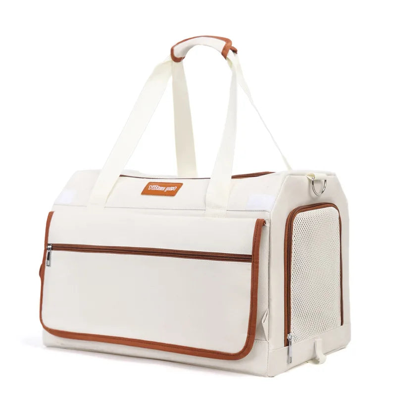 Double Compartment Rolling Pet Carrier