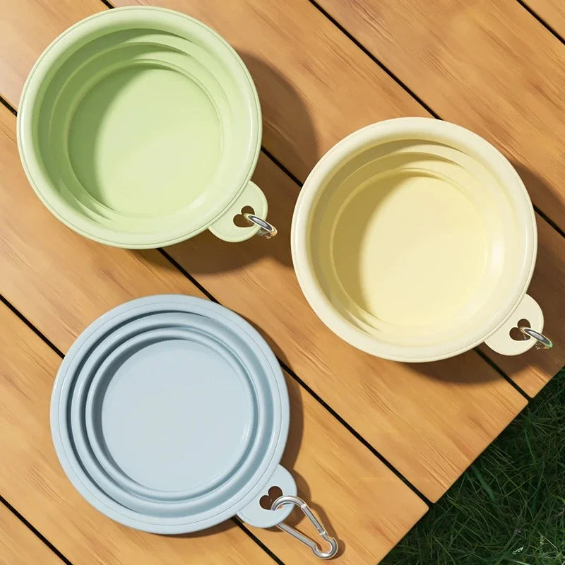 Collapsible Silicone Pet Travel Bowl (350ml/1000ml)