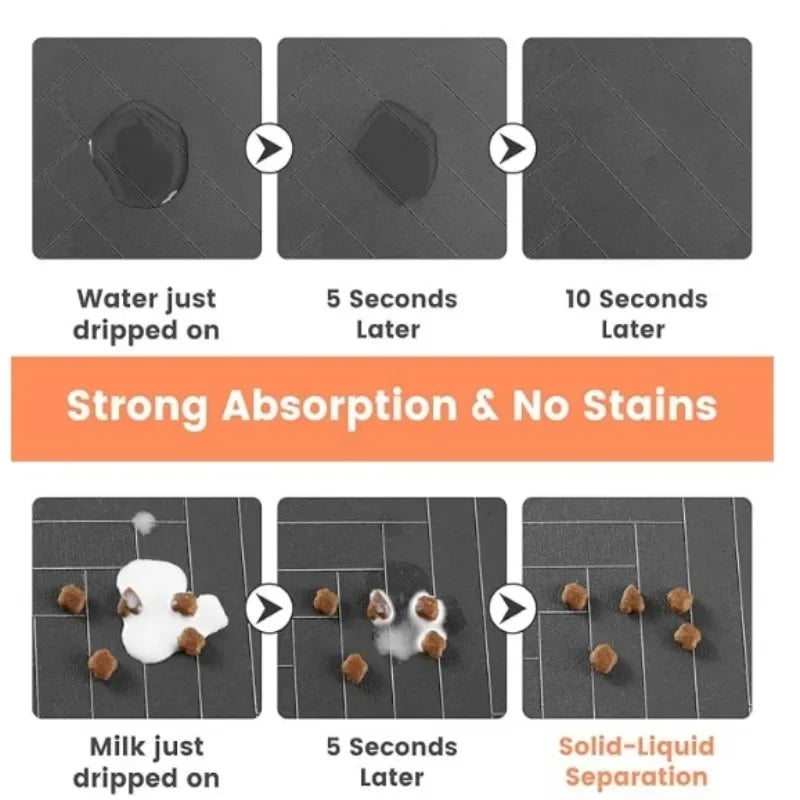 Non-Slip Absorbent Pet Feeding Mat