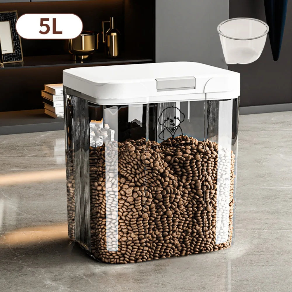 Large Airtight Pet Food Storage Container with Flip Lid
