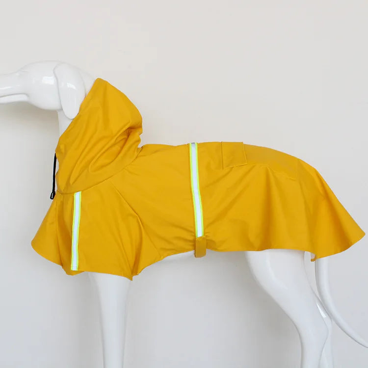 Waterproof Reflective Hooded Dog Raincoat