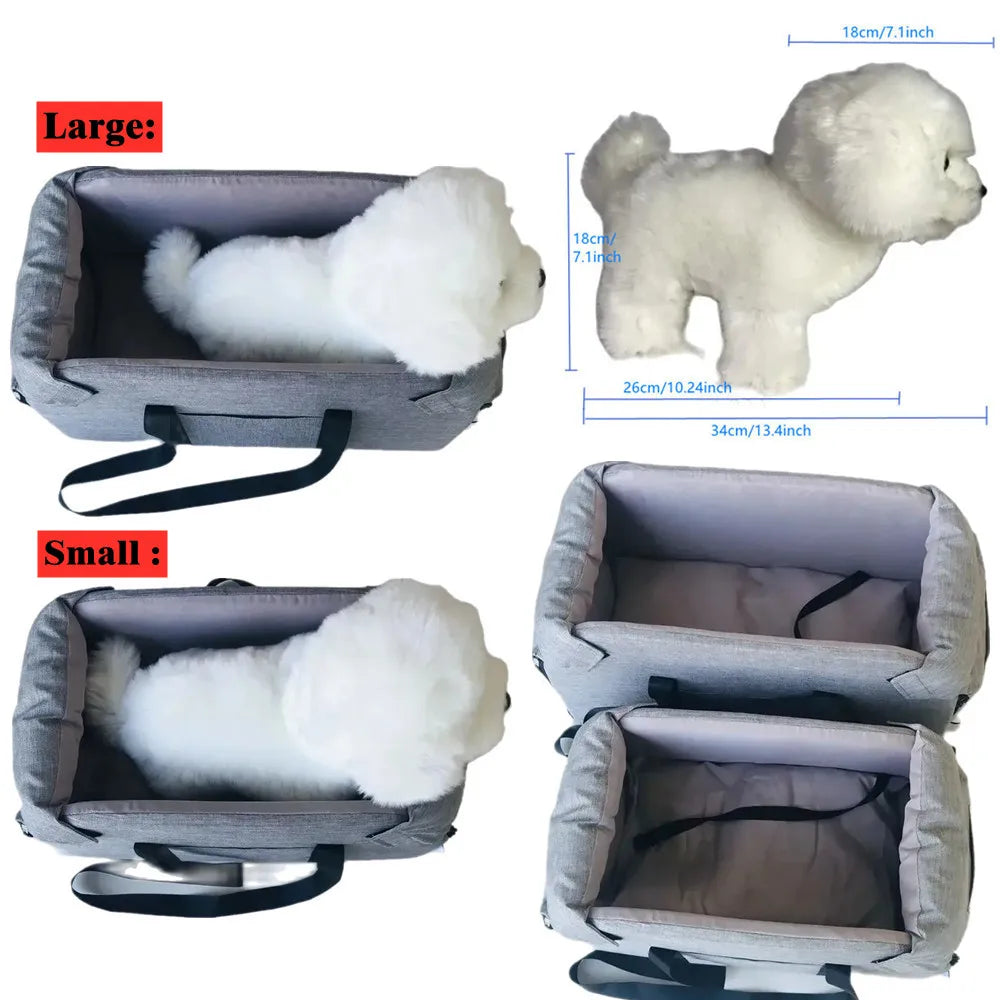 Portable Console Booster Car Seat & Carrier for Small Pets