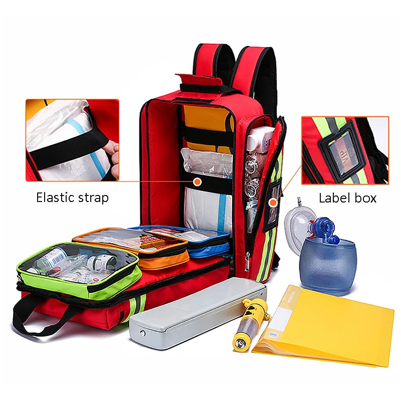 Large Capacity Emergency First Aid Backpack