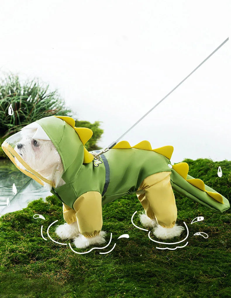 Dinosaur Dog Raincoat