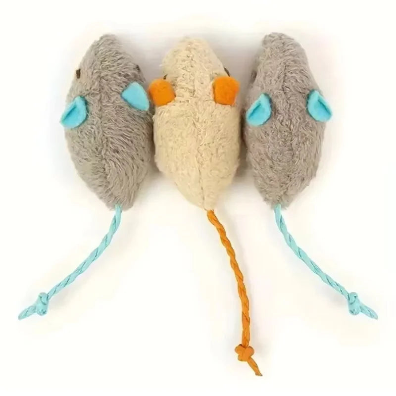Interactive Plush Rat Cat Toy