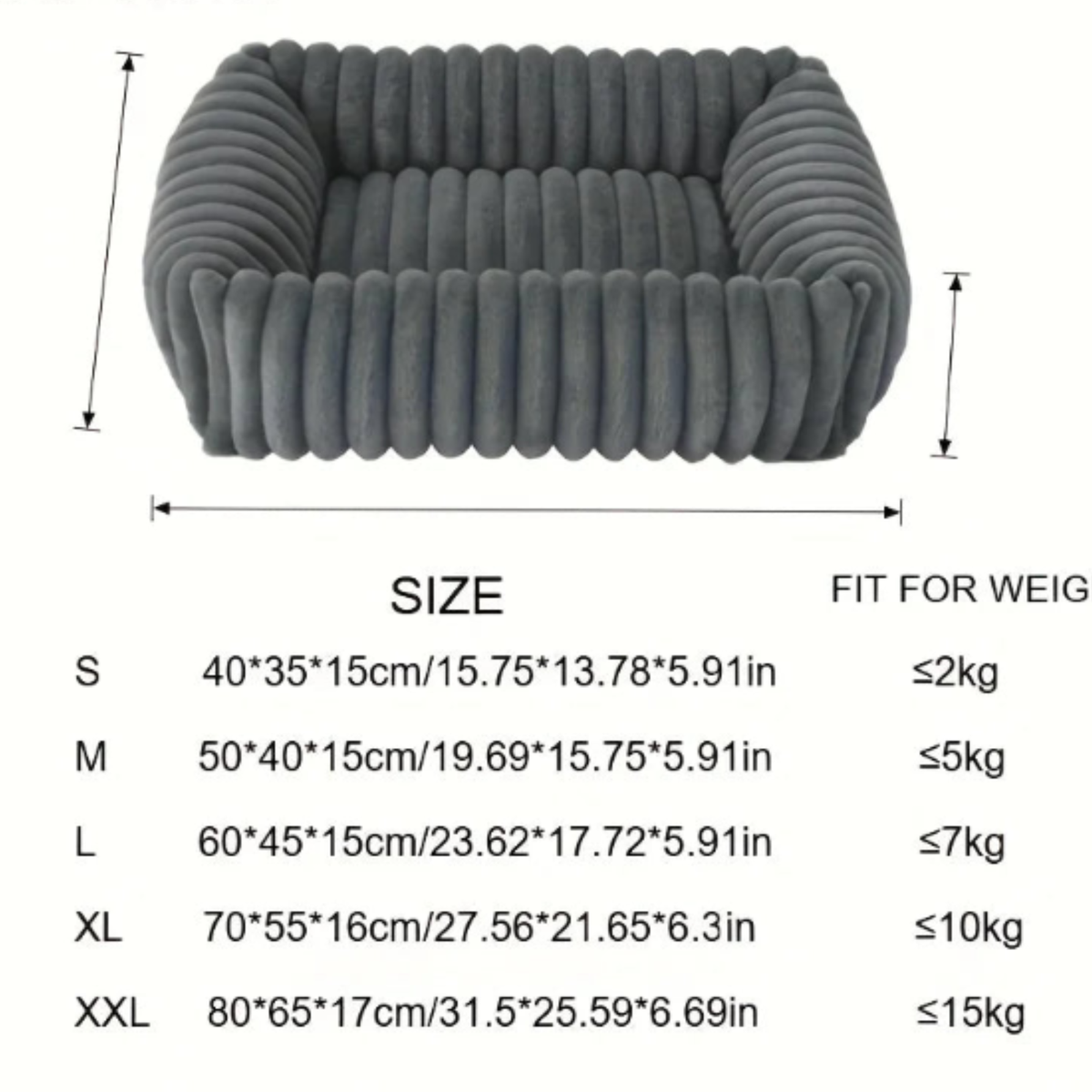 Orthopedic Plush Dog Bed with Support Foam